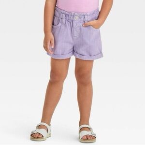 Cat & Jack Light Purple Paperbag Kids Shorts